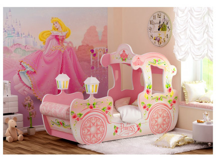 Детская кровать-карета для девочки Принцесса
